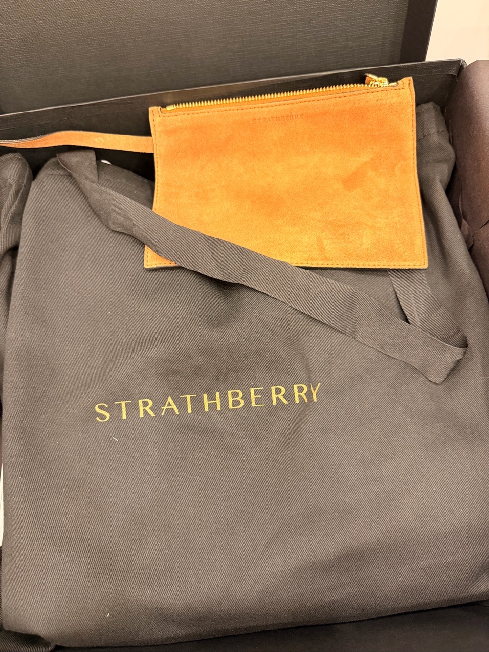Strathberry Kite Hobo Bag in Tan Suede - Picture 9 of 10